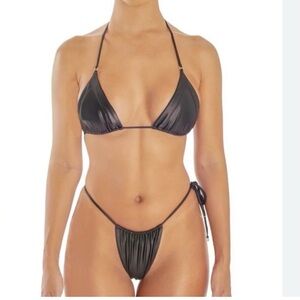 Heart of Sun Black Triangle Bikini Set